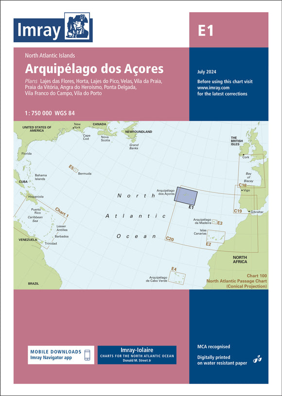 EL ARCHIPIÉLAGO DE AZORES (CARTA NÁUTICA IMRAY)