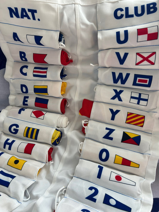 Set of 1/2 Yard Code Flags (45cm) in Cotton Wallet – 40 Flags