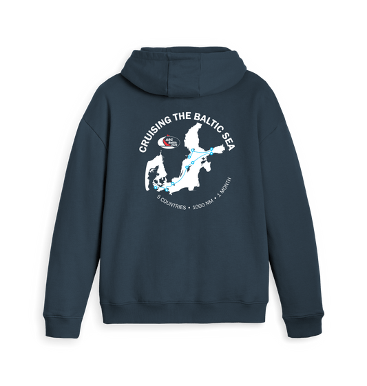 Navy Zip hoody Back