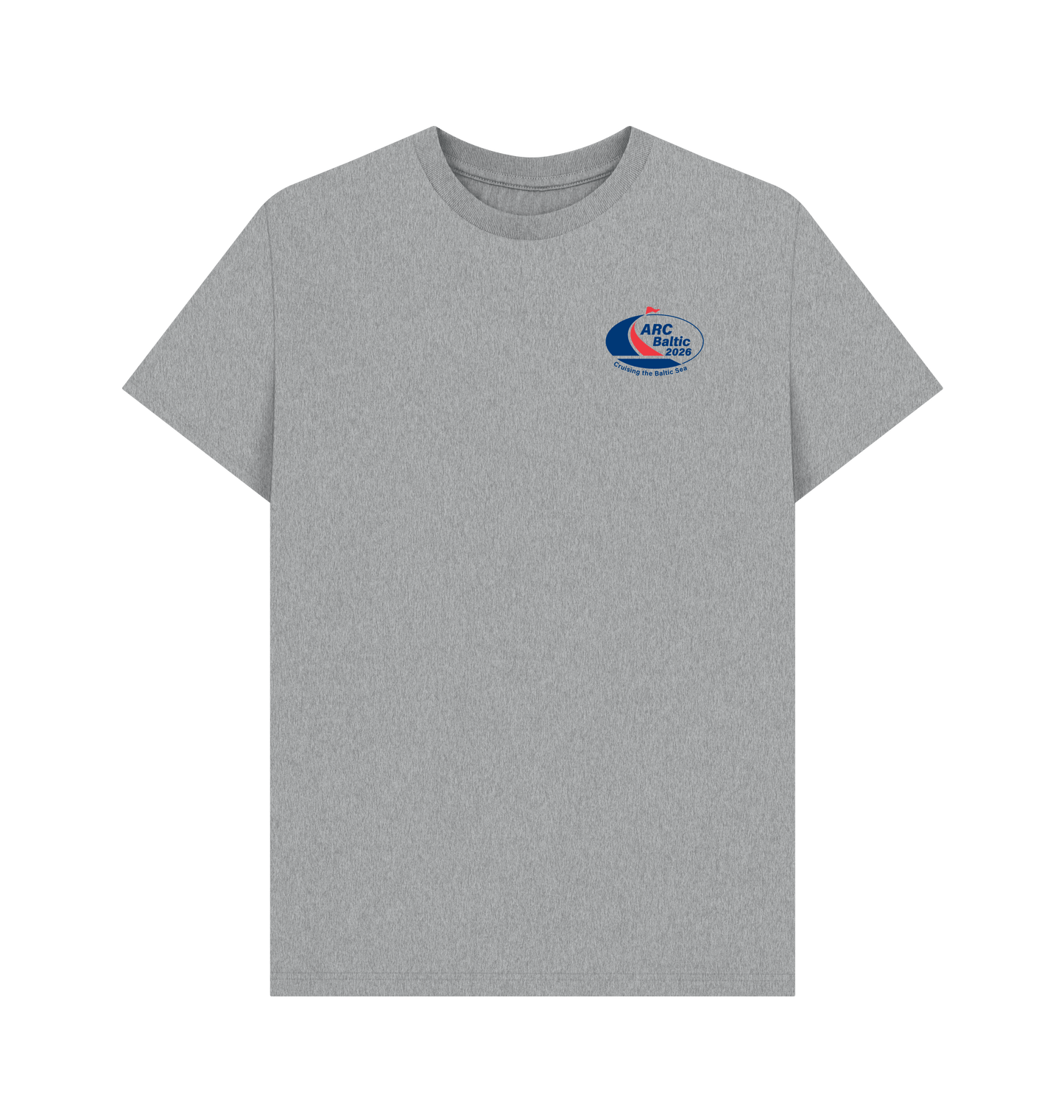 Athletic Grey Printed T-shirt Front