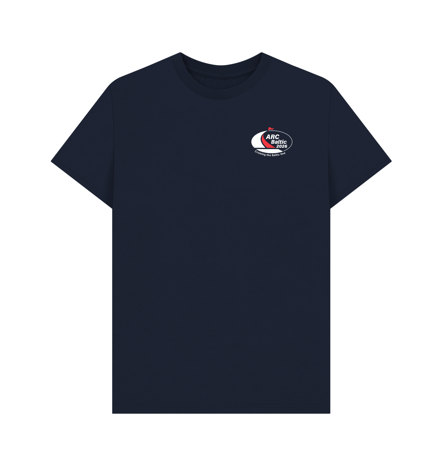 Navy Blue Printed T-shirt Front