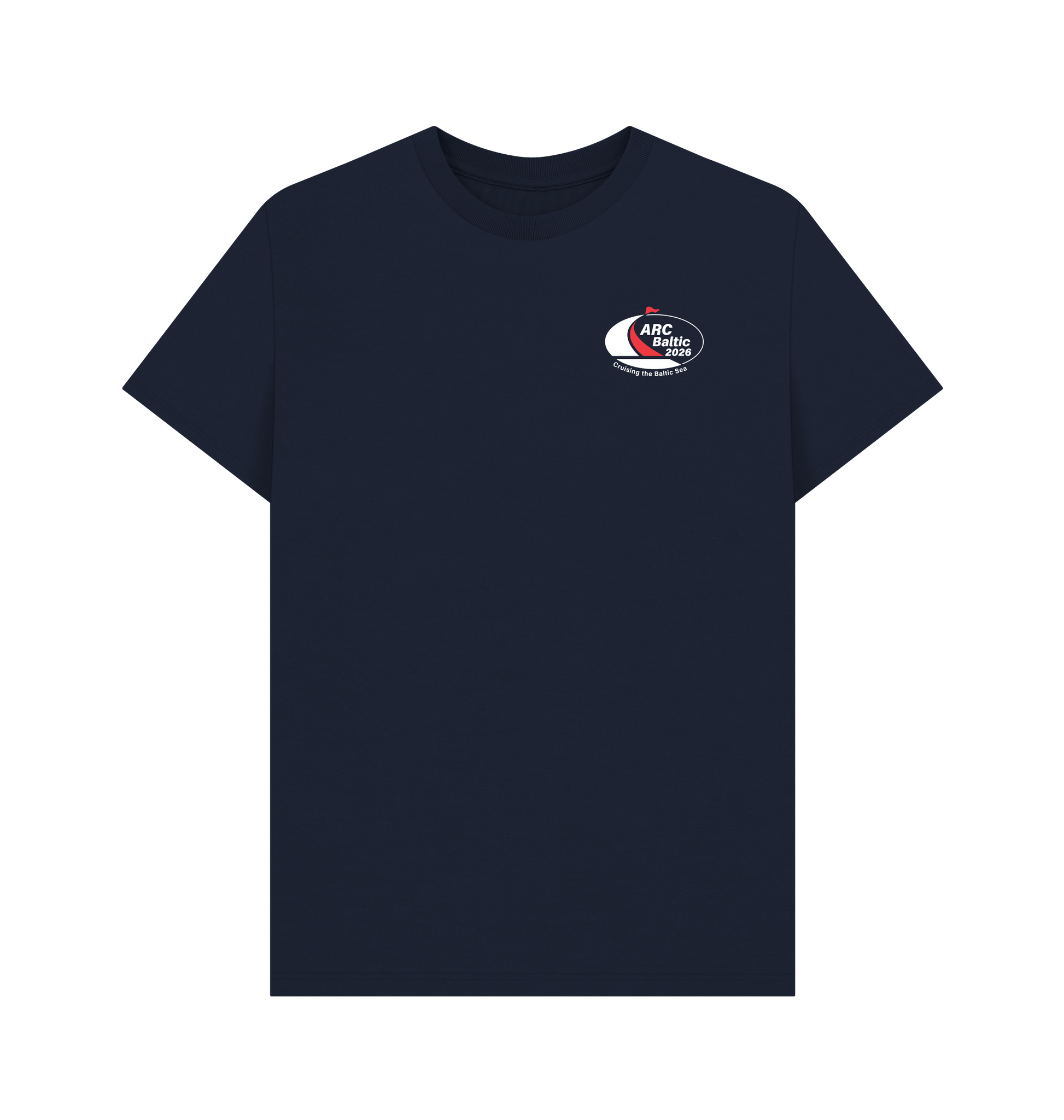 Navy Blue Printed T-shirt Front