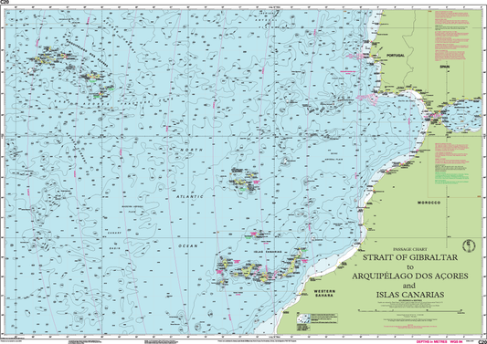 C20 STRAIT OF GIBRALTAR TO ARQUIPÉLAGO DOS AÇORES AND ISLAS CANARIAS (IMRAY CHART)
