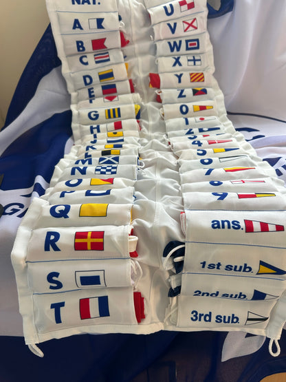 Set of 1/2 Yard Code Flags (45cm) in Cotton Wallet – 40 Flags