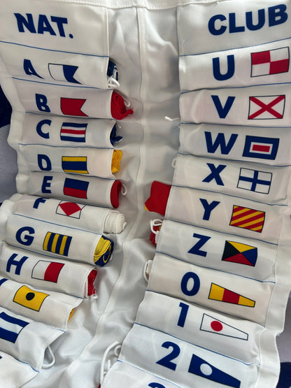Set of 1/2 Yard Code Flags (45cm) in Cotton Wallet – 40 Flags