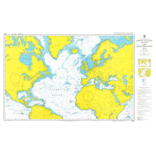ADMIRALTY CHART 4004: A PLANNING CHART FOR THE NORTH ATLANTIC OCEAN AND MEDITERRANEAN SEA