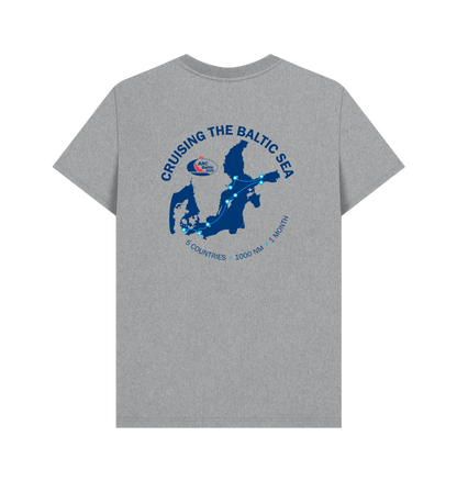 Athletic Grey Printed T-shirt Back