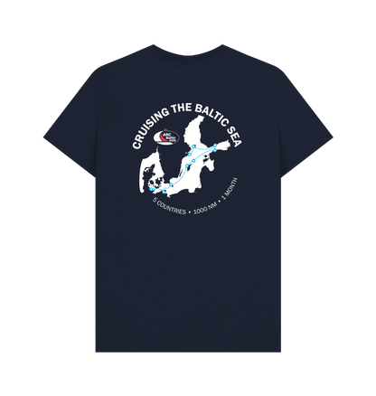 Navy Blue Printed T-shirt Back