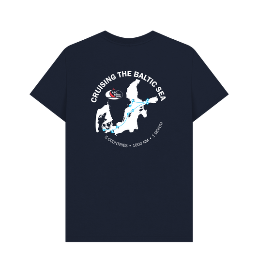 Navy Blue Printed T-shirt Back