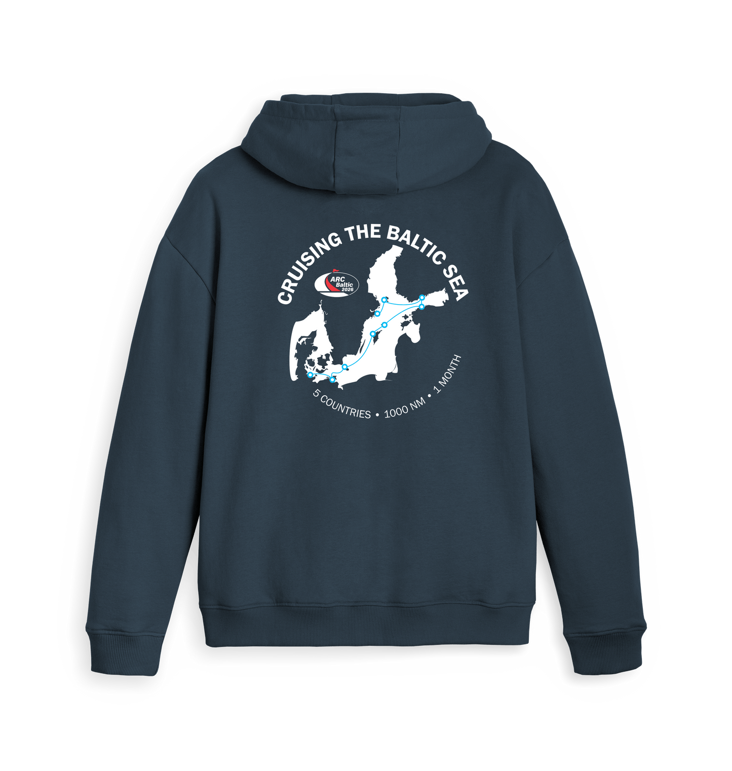 Navy Zip hoody Back