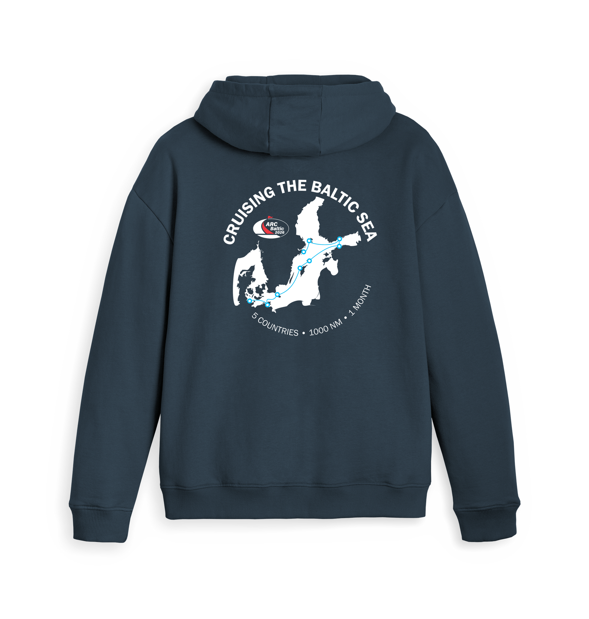 Navy Zip hoody Back