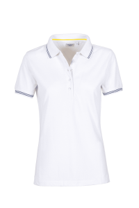 ARC Portugal 2023 Womens Bay Polo Shirt - White/blue stripe