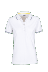 World ARC 2023/24 Womens Bay Polo Shirt - White/blue stripe