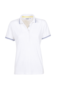 World ARC 2024/25 Womens Bay Technical Polo Shirt -White/blue stripe