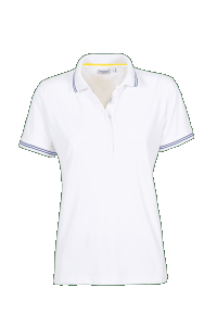 World ARC 2023/24 Womens Bay Technical Polo Shirt -White/blue stripe